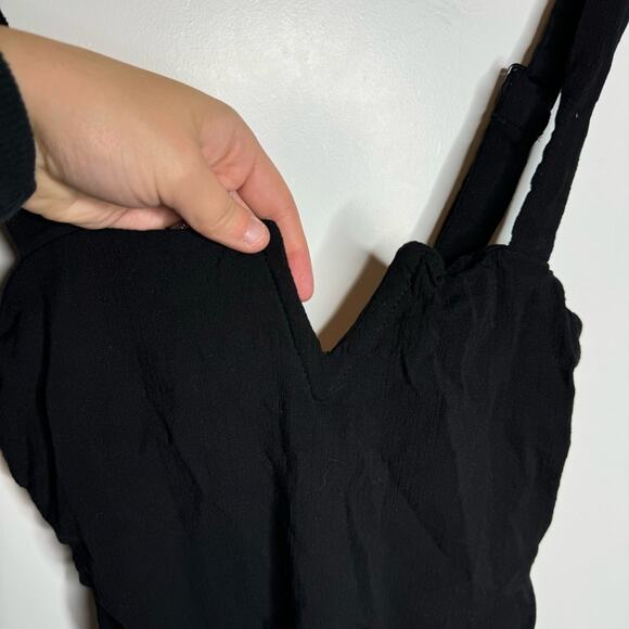 Intimately Free People Pippa V-neck Black Tank Bodysuit Size Small - Picture 3 of 6